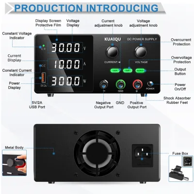 Alimentation de laboratoire réglable à écran LED – image 2