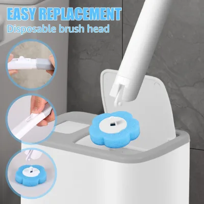 Brosse WC murale jetable à manche extensible – image 3