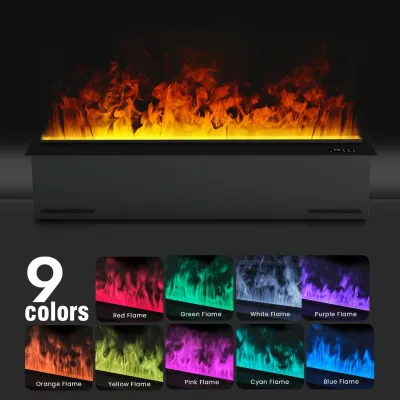 Cheminée décorative à vapeur d'eau, flamme LED – image 2