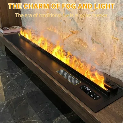 Cheminée électrique à vapeur d'eau, flamme LED – image 2