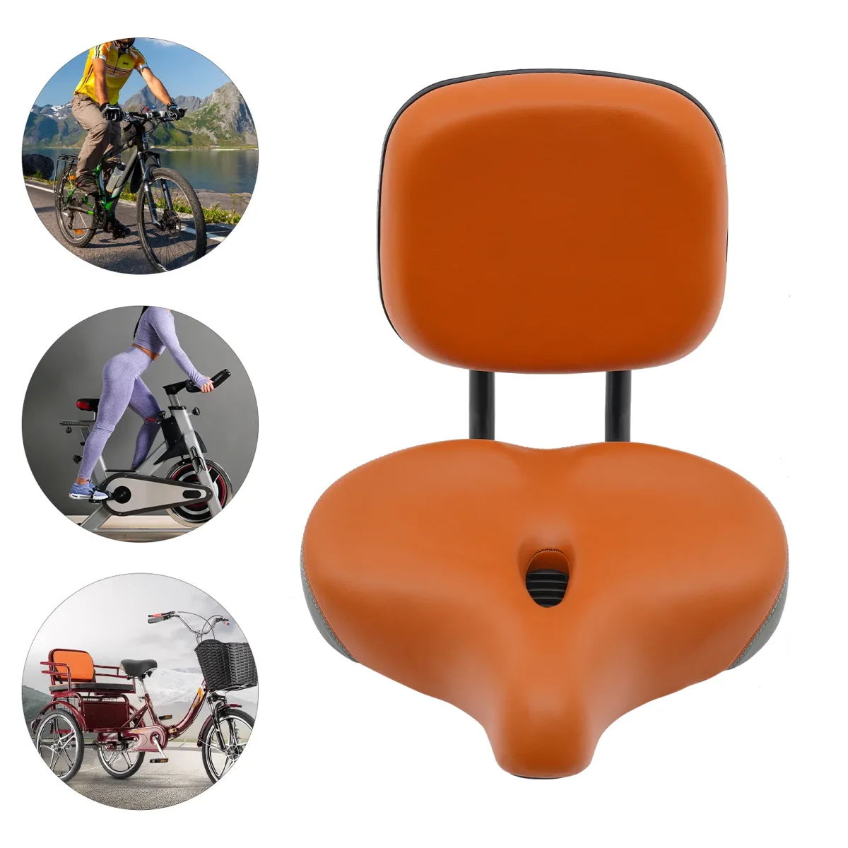 Coussin de siège vélo avec dossier réglable