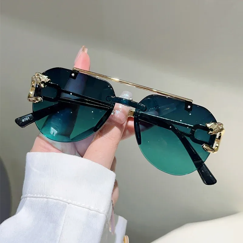 Lunettes de soleil aviateur sans monture