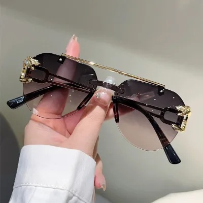 Lunettes de soleil aviateur sans monture – image 2