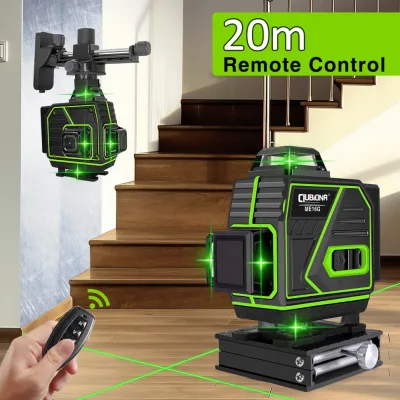 Niveau laser vert 16 lignes 4D avec télécommande – image 3