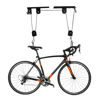 Palan de plafond pour vélo en acier noir – image 2