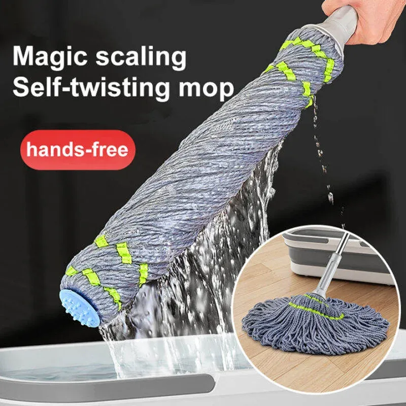 Serpillère à essorage automatique, microfibre