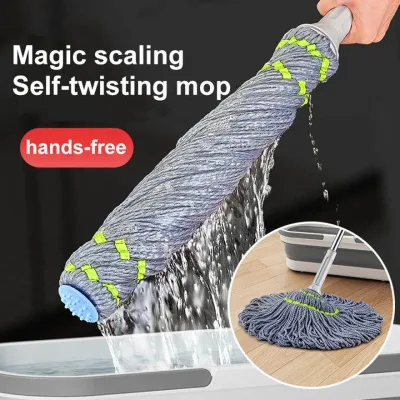 Serpillère à essorage automatique, microfibre