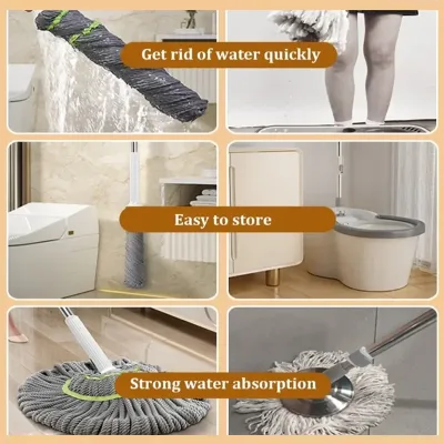 Serpillère à essorage automatique, microfibre – image 3