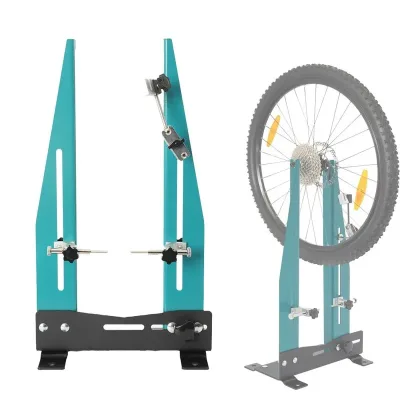 Support de centrage de roue de vélo bleu-vert