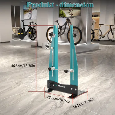 Support de centrage de roue de vélo bleu-vert – image 2