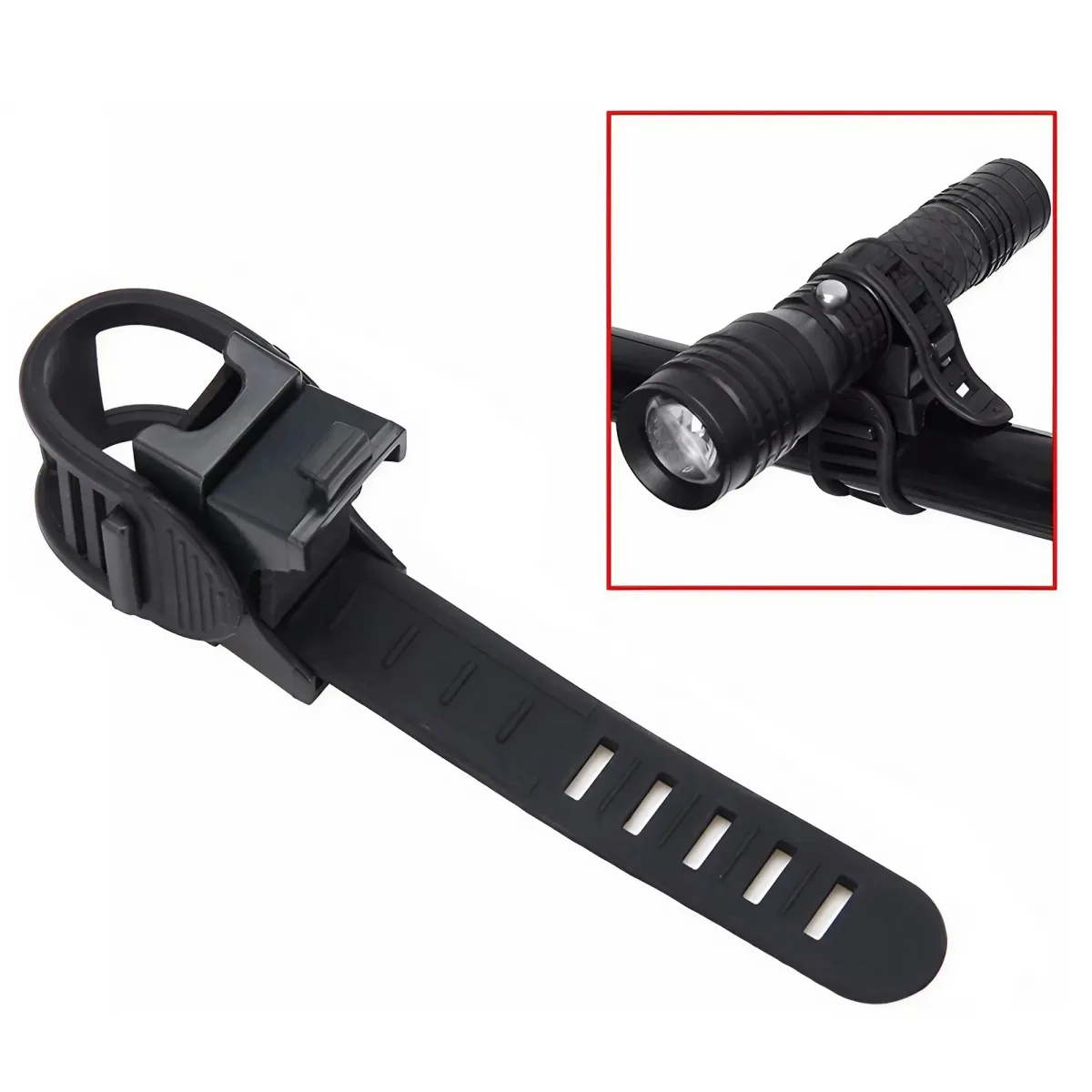 Support de lampe de poche pour vélo, noir