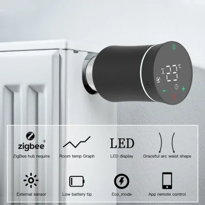 Tête de vanne de radiateur thermostatique ZigBee – image 2