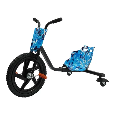 Tricycle de drift enfant camouflage bleu et noir